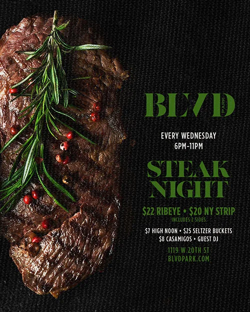 Steak Night flyer